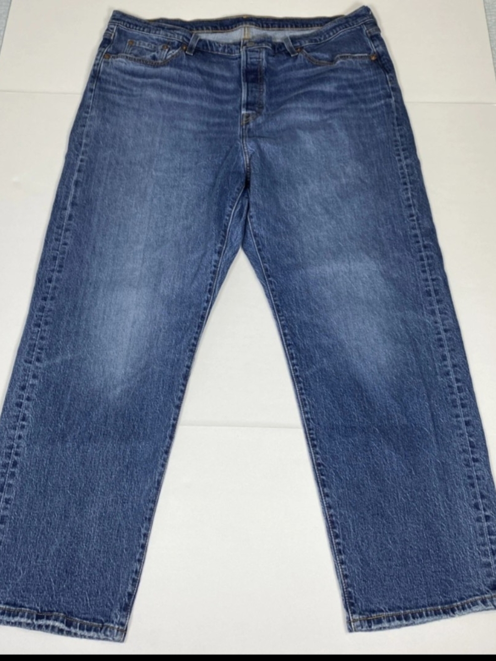 🔥 501's Levi's Women's Medium Blue Relaxed Straight Jeans Button Fly